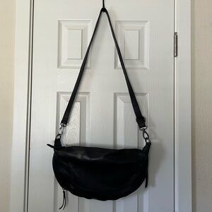 Latico Callie black leather sling bag